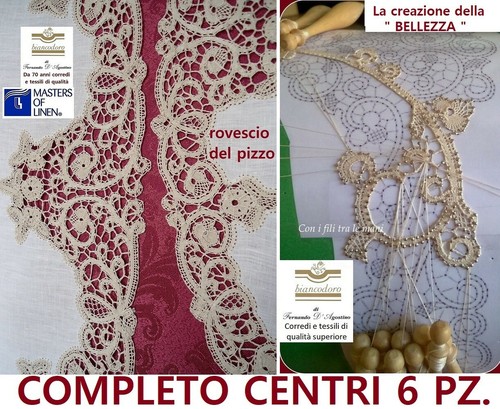 Centrini lino fatti - , a